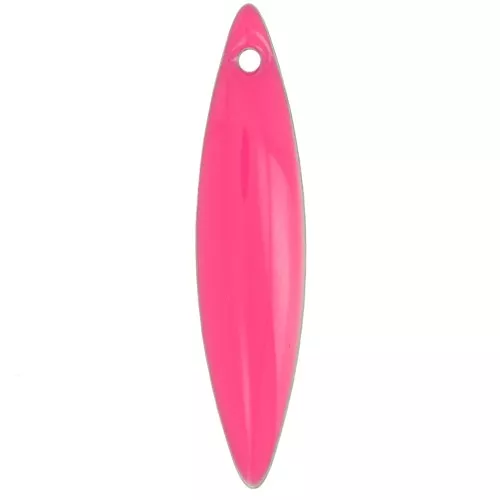 Zecchini in metallo e resina epossidica 25x5,5 mm - Rosa fluorescente x10