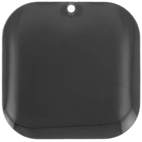 Zecchini quadrati arrotondati in metallo e resina epossidica 22 mm - Nero x1