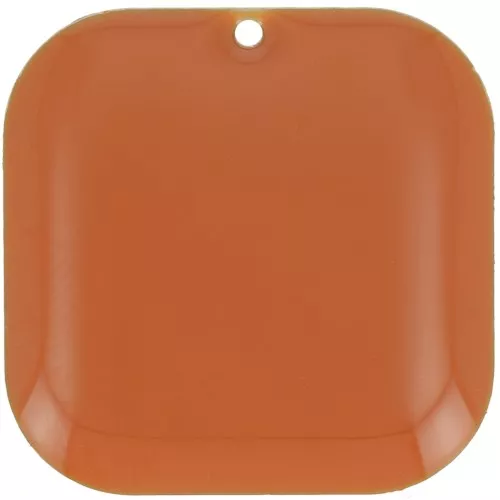 Zecchini quadrati arrotondati in metallo e resina epossidica 22 mm - Terracotta x1