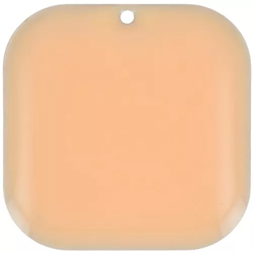 Zecchini quadrati arrotondati in metallo e resina epossidica 22 mm -Rosa chiaro x1