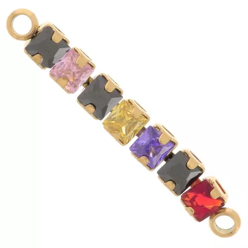 Distanziatore 28x4mm - Acciaio inossidabile 304L dorato - Multicolore x1