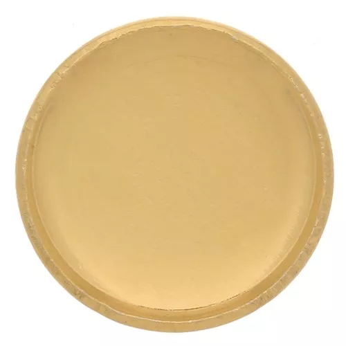 Castone cabochon rotondo 10 mm - Dorata con oro fino x1