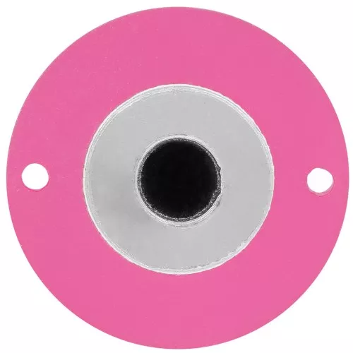 Distanziatore rotondo in plexiglas da 25 mm - occhio - fucsia - argento x1