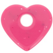Pendente cuore in acrilico opaco 27x30 mm - Granito rosa x1|raw }}