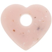 Pendente cuore in acrilico traslucido 27x30 mm - Granito nudo x1|raw }}