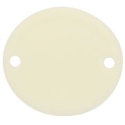 Distanziatore ovale in acetato opaco 22x20 mm - Ecrù x1