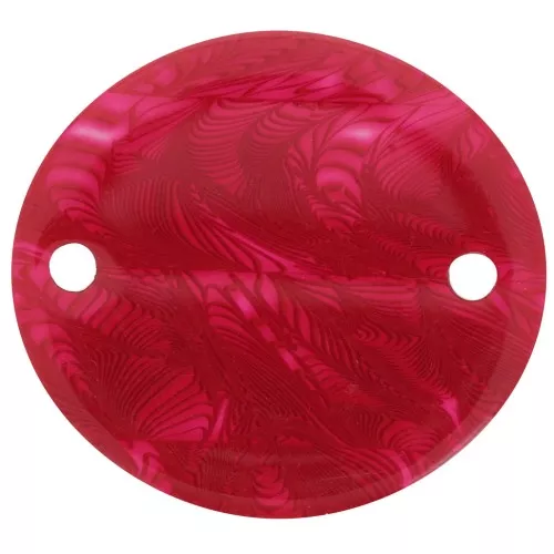 Distanziatore ovale in acetato trasparente 22x20 mm - Rosso x1