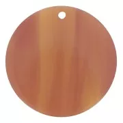 Ciondolo rotondo in acetato trasparente da 30 mm - Fauve marmorizzato x1