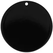 Pendenti - Abbellimenti - Pendentif rond en acrylique opaque 40 mm - Noir x1 Pendentif rond en acrylique opaque 40 mm - Noir x1