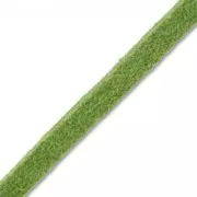 Laccetto imitazione pelle scamosciata 3x1.3 mm Verde anice con paillettes x 3 m