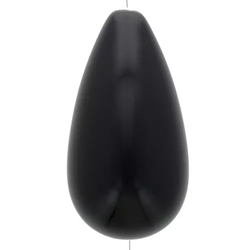 Perla di resina opaca 30x16 mm - Nero x1