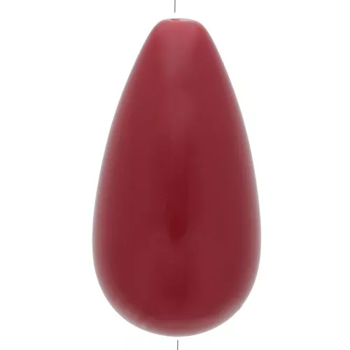 Perla in resina opaca 30x16 mm - Bordeaux x1