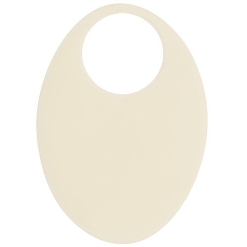 Pendente ovale opaco in acrilico 45x32 mm - Ecrù x1