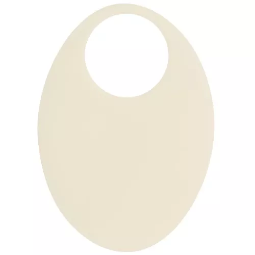 Pendente ovale opaco in acrilico 45x32 mm - Ecrù x1