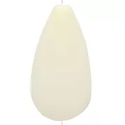 Perle - Perla di resina opaca 30x16 mm - Ecrù x1 Perla di resina opaca 30x16 mm - Ecrù x1