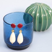 Perla di resina opaca 30x16 mm - Ecrù x1