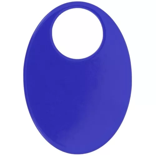 Pendente ovale in acrilico trasparente 45x32 mm - Blu reale x1