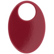 Pendente ovale in acetato opaco 45x32 mm - Bordeaux x1|raw }}