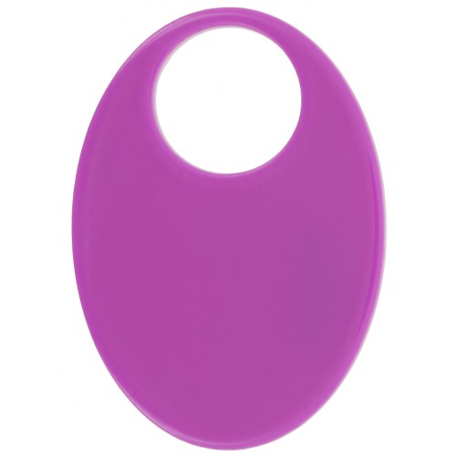 Pendente ovale in acetato opaco 45x32 mm - Magenta x1