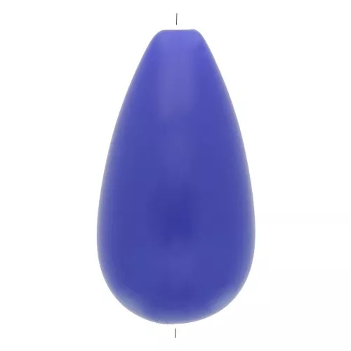 Perla di resina opaca 26x14 mm - Blu scuro x1