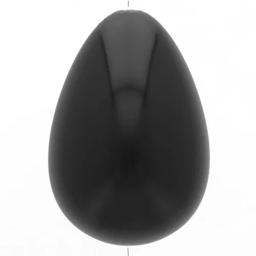 Perla di resina opaca 31x22 mm - Nero x1