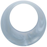 Ciondolo rotondo cavo in resina traslucida 44 mm - Blu-grigio marmorizzato x1|raw }}