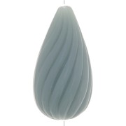Perla ritorta in resina opaca 26x14 mm - Celadon x1