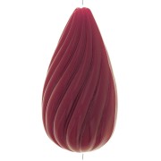 Perla ritorta in resina opaca 26x14 mm - Bordeaux x1