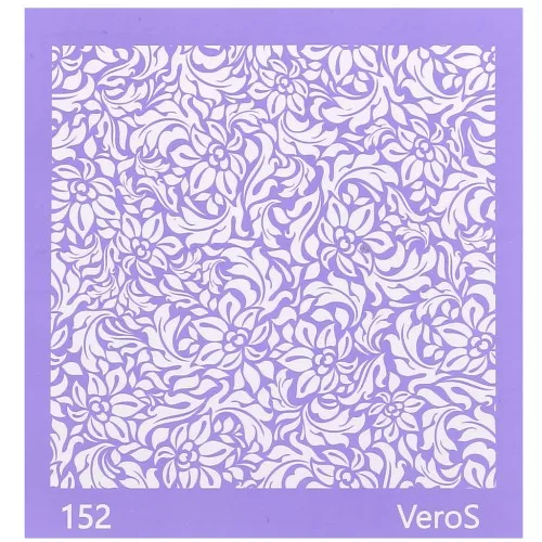 Silk Screen VeroS per pasta polimerica 90x90 mm - Disegno floreale 3 n°152 x1