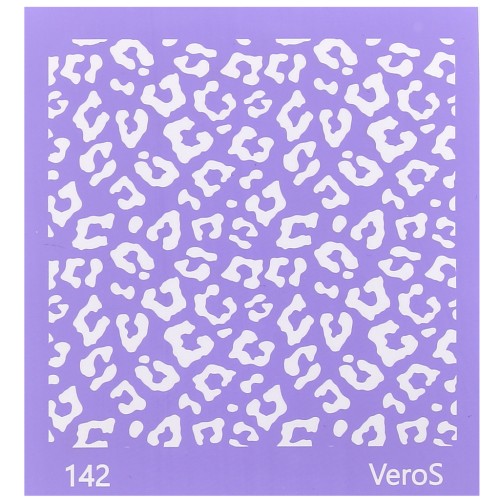 Silk Screen VeroS per pasta polimerica 90x90 mm - Stampa leopardo n°142 x1