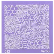 Silk Screen VeroS per pasta polimerica 90x90 mm - disegno grossi fiori n°032 x1|raw }}