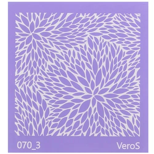 Silk Screen VeroS per pasta polimerica 90x90 mm - Disegno fiore 1 n°070_3 x1