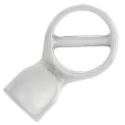 Chiusura per cordoncino piatto da 5 mm - Placcatura argento fino invecchiato x1