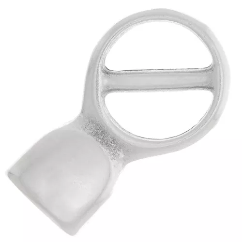 Chiusura per cordoncino piatto da 5 mm - Placcatura argento fino invecchiato x1
