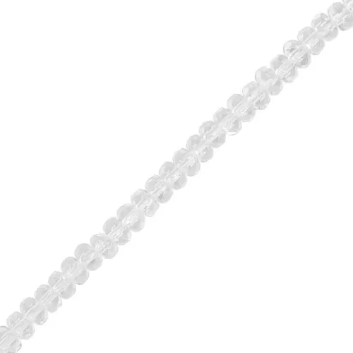 Perle tonde sfaccettate appiattite 4x2,5 mm - Cristallo x12,5 cm