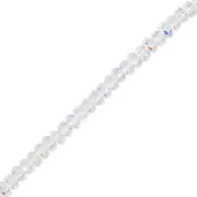 Perle sfaccettate rotonde appiattite 4x2,5 mm - Cristallo AB x12,5 cm