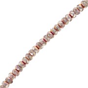Perle rotonde sfaccettate appiattite 4x2,5 mm - Crystal Sunset x12,5 cm