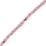 Perline sfaccettate rotonde 4x2,5 mm - Luster Rose x12,5 cm
