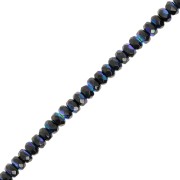 Perline sfaccettate rotonde 4x2,5 mm - Jet AB x12,5 cm|raw }}