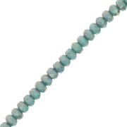 Perline sfaccettate rotonde 4x2,5 mm - Giada Terracotta Rossa x12,5 cm|raw }}