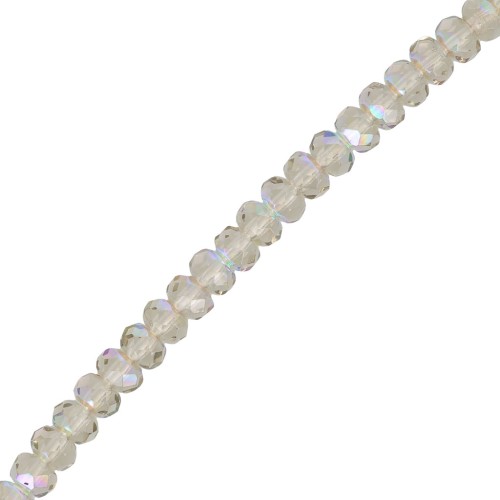 Perline tonde sfaccettate 4x2,5 mm - Retro Diamante AB x12,5 cm