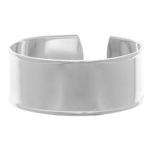 Bracciale in ottone con bordo curvo 23x150 mm - Argentatura fine x1