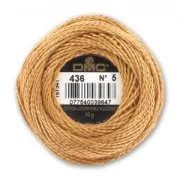 Cotone perlè DMC n°5 Light Brown (436) x45m