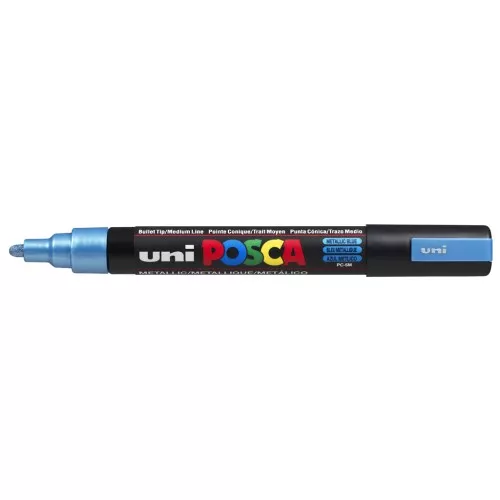 Pennarello Posca punta media 2,5 mm - Blu metallizzato x1