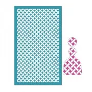 Silk Screen per pasta polimerica 80x140 mm - Disegno a intreccio di vimini x1