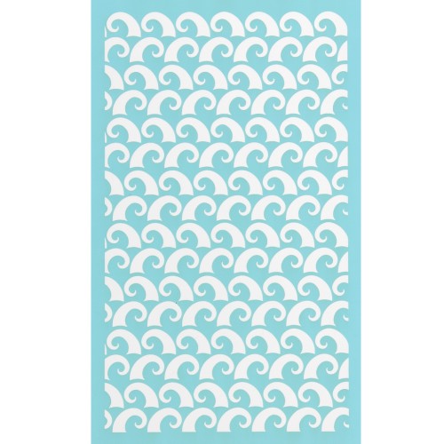 Silk Screen per pasta polimerica 80x140 mm - motivo a onda x1