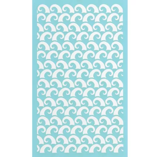 Silk Screen per pasta polimerica 80x140 mm - motivo a onda x1
