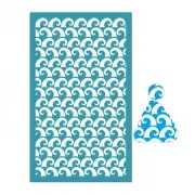 Silk Screen per pasta polimerica 80x140 mm - motivo a onda x1