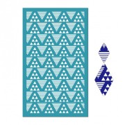 Silk Screen per pasta polimerica 80x140 mm - motivo Triangoli x1