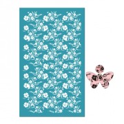 Silk Screen per pasta polimerica 80x140 mm - Island flowers x1